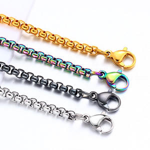<span class=keywords><strong>Cadenas</strong></span> <span class=keywords><strong>de</strong></span> eslabones <span class=keywords><strong>de</strong></span> perlas cuadradas <span class=keywords><strong>de</strong></span> acero inoxidable <span class=keywords><strong>para</strong></span> hombres y mujeres, fabricación <span class=keywords><strong>de</strong></span> joyería, collar, cadena <span class=keywords><strong>de</strong></span> <span class=keywords><strong>oro</strong></span>, G1856 - Product Image 1