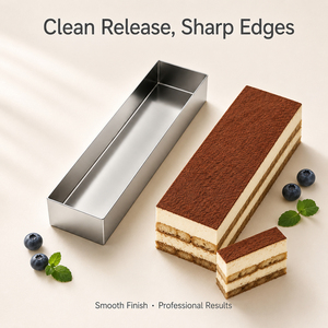 Net Red Stainless Steel Tiramisu Mold Rectangle Commercial Chinese Embryo Stall <strong>Baking</strong> Strip Box for Mousse Cheese for Cake Tool - Product Image 3
