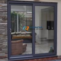 Portes coulissantes en aluminium pour balcon, porte coulissante résistante aux chocs, verre trempé, porte extérieure étanche, portes coulissantes et relevables pour patios de maisons