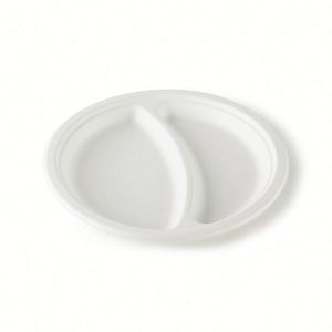 Assiettes rondes jetables biodégradables en bagasse de canne à sucre de 9 pouces - Product Image 1