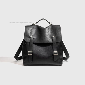 Casual Business Woman's <b>Large</b> Capacity <b>Leather</b> Rucksack Vintage Handheld Travel <b>Backpack</b> Tanjing - Product Image 2