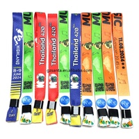 Bracelet en polyester personnalisé à sublimation réglable avec fermoir en plastique pour festival et fête