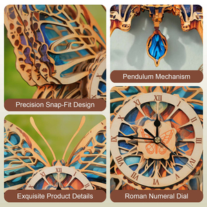 Rompecabezas de madera 3D con forma de mariposa, kit de montaje DIY para decoración del hogar, juguete STEM unisex para adultos - Product Image 2