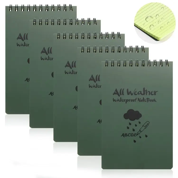 Personalized Custom Logo Printing Waterproof Planner Spiral Cute Tear Off Note Mini Stone Paper Notepad