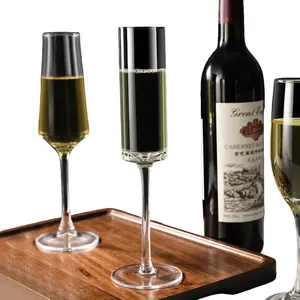 थोक फ्रेंच इन स्टाइल हाई-फुट शैम्पेन ग्लास, रोमांटिक स्पार्कलिंग स्वीट वाइन ग्लास