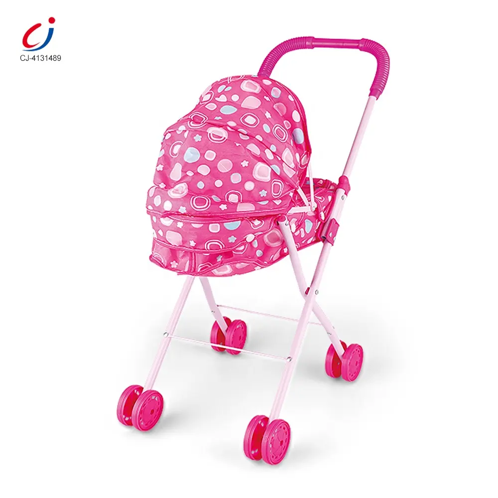 Chengji new design lovely infant doll carriage pram toys girls pretend role play set baby doll stroller toy for kids