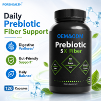 OEM ODM Poudre de fibres prébiotiques riches en fibres pour adultes, mélange pour boisson en capsules, Inuline FOS, fibres alimentaires solubles, sans gluten, végétalien, marque privée