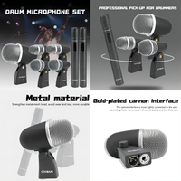 Nouveau gros instrument de musique 7 pièces enregistrement professionnel tambour micro microphone pour batterie