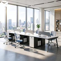 Bureau de direction ergonomique pour espace ouvert, conception personnalisée (taille et couleur) pour aménagement de bureau moderne, table de bureau