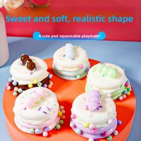 Jouet alimentaire de simulation viral Xiaohongshus en forme de soufflé au lait de soja - Jouet anti-stress mignon et moelleux à rebond lent (en caoutchouc)