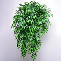 Daun Hijau Sutra Buatan Terlaris, Batang Ruscus Italia, Dekorasi Pernikahan Natal DIY Warna-warni