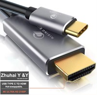 Cable USB C a Par Trenzado de PVC de Alta Velocidad, 4K30Hz, para Teléfono Móvil, Proyector, Reproductor de DVD, Gran Venta