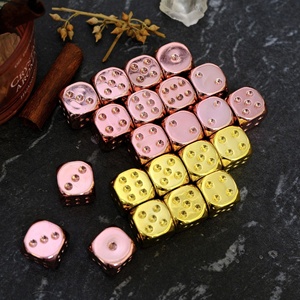 Шестигранные кубики с закругленными углами, вакуумное гальваническое покрытие, розовый цвет, аксессуары для внешней торговли, игрушки, 16 мм - Product Image 3