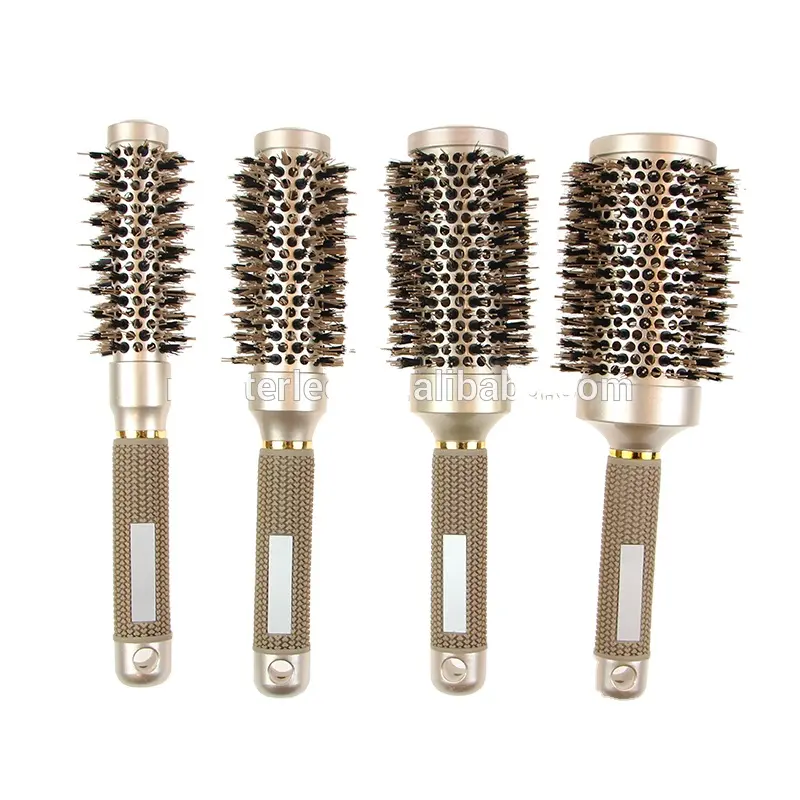 Breylee — brosse à lisser en céramique, 4 pièces, différentes tailles, pour coiffure