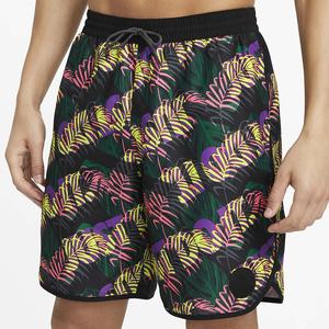 Short de bain pour homme en coton et élasthanne imprimé motif feuilles, séchage rapide, avec cordon de serrage, idéal pour la course, la gym, le yoga, la plage – Collection 2026 - Product Image 2