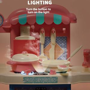 Kids Pretend <b>Play</b> Toy <b>Kitchen</b> Toy Cooker Simulation Preschool Food Montessori Games <b>Kitchen</b> Table Child Toy - Product Image 2