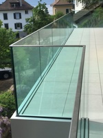 Système de balustrade en verre trempé et acier inoxydable pour jardin, extérieur, balcon, escalier et terrasse, à monter soi-même, en vente chaude