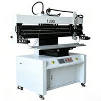 Impresora de Pasta de Soldadura SMT Semiautomática, Máquina de Impresión de Plantillas para PCB, Línea de Ensamblaje de PCB LED con Raspador Flotante y Mesa de Hierro Fundido