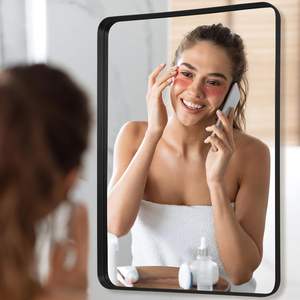 Modern Design <b>Black</b> Decorative Wall <b>Mirror</b> for <b>Bathroom</b> Bedroom or Living Room Mail Order Packing Included - Product Image 3