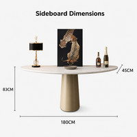 Table console minimaliste moderne, série Rhine, 1,4 m, surface en pierre naturelle, table d'entrée, style italien luxueux, meubles pour la maison