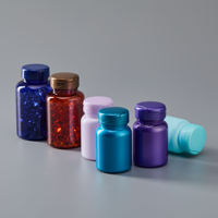 Bouteilles en plastique PET pour médicaments de 80 cc et 100 cc, couleur personnalisée, emballage de beauté, bouchon à vis, capsules