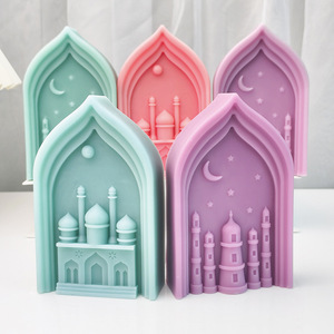 Molde de silicona YS DIY para yeso con estrella islámica y luna <span class=keywords><strong>creciente</strong></span>, molde para velas, suministros para velas aromáticas y jabones árabes para Ramadán y Eid Al-Fitr - Product Image 3