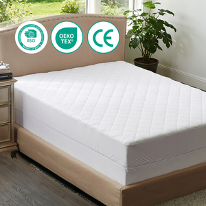 Protège-matelas en bambou silencieux, sans vinyle, respirant, <span class=keywords><strong>anti</strong></span>-déversement, avec jupe extensible, taille Queen - Product Image 1