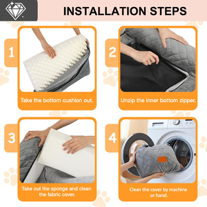 Coussin <span class=keywords><strong>de</strong></span> <span class=keywords><strong>voiture</strong></span> pour <span class=keywords><strong>chien</strong></span> doux et lavable, siège surélevé pliable pour animaux <span class=keywords><strong>de</strong></span> compagnie, pour grands chiens, transporteur <span class=keywords><strong>de</strong></span> voyage avec laisse <span class=keywords><strong>de</strong></span> sécurité pour SUV et <span class=keywords><strong>voiture</strong></span> - Product Image 4