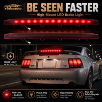 Feux latéraux LED + 3ème feux stop + lampe de toit intérieure pour Ford Mustang 1999-2004, kit de modernisation des lampes de lecture intérieures à 3 lumières