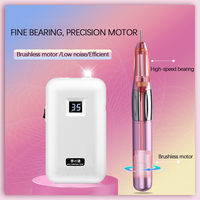 Yumely Ponceuse à Ongles Portable avec Embouts, Kit Manucure Pédicure 3-en-1, Moteur Sans Balais Rechargeable 35000 tr/min, Machine Métallique 2000 mAh