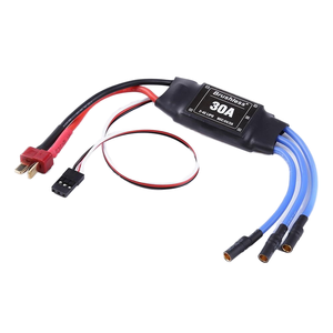 Contrôleur de vitesse électronique (ESC) sans balais XXD 30A pour multicoptère, hélicoptère, avion RC 2-4S, contrôleur de vitesse électrique 5V 2A BEC, modèle métallique unisexe 30A - Product Image 1