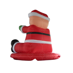 Riesiger Weihnachts mann mit Candy Cane Outdoor Weihnachten aufblasbare Dekoration PVC und Oxford Material LED-Lampe für die Förderung - Product Image 4