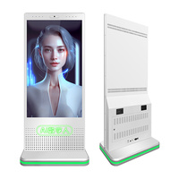 Écran tactile de 55 pouces, kiosque de service client alimenté par l'IA, écran numérique, signalisation numérique et affichage, totem publicitaire avec éclairage LED