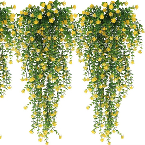 Tranh treo tường giả hoa khuynh diệp và hoa trà, trang trí tường nhà, phòng khách, cửa hàng, trần nhà, dây leo giả hoa trang trí - Product Image 1