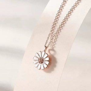 Collier Marguerite OXeye Mary's Flower 2025 en Zircon Plaqué Or Argent Sterling 925 Chaîne Vintage Bijoux <span class=keywords><strong>de</strong></span> Fête pour Femme - Product Image 4