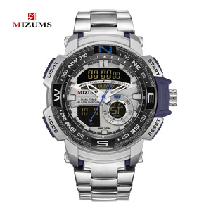 SKMEI Men's Dual Movement LED Luminous <b>Waterproof</b> Gold Quartz Wristwatch with Irregular Design Fashionable <b>Watch</b> - Product Image 4
