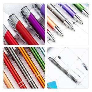 Stylo bille promotionnel multicolore en métal avec logo personnalisé imprimé, vente en gros, cadeau d'affaires, stylo pour usage de bureau - Product Image 5