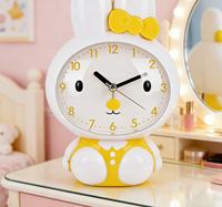 Bunter Kaninchen-Stil Cartoon Musikwecker mit Touch-Licht
