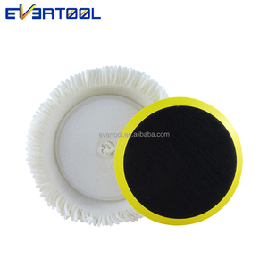 Tampon de polissage en laine EVERTOOL tampon de polissage lourd en laine rotative douce chamois torsadé 100% tampon de coupe en laine - Product Image 2