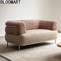 Moderner Echtleder-Einzelsessel mit Edelstahlgestell Designer-Akzentsessel für Wohnzimmer