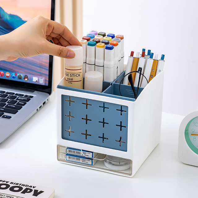 Wholesale Creative Plastic PP Desktop Drawer Storage Box for Living Room School Multi-purpose Stationery Cosmetics Sorting Box