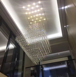 Zeal <b>Lighting</b> Customized White <b>Crystal</b> <b>Chandelier</b> Elegant Large Stair Light for Hotels Contemporary Design Iron Switch ODM AC - Product Image 2