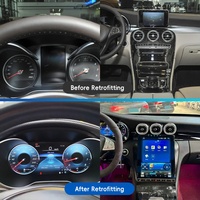 Système de navigation automobile 2016-2022, mise à niveau, nouveau panneau d'instrument Android IPS LCD, CarPlay, connexion USB, garantie 1 an pour Benz GLC