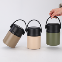 Termo de acero inoxidable para alimentos, fiambrera con aislamiento al vacío, contenedor para alimentos calientes o fríos