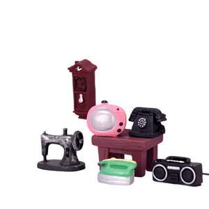 เครื่องใช้ไฟฟ้าในบ้านสไตล์เรโทร วันจินไล, ของตกแต่ง, ทีวีเรซิ่นสีดำขาว, วิทยุ, พัดลม, นาฬิกาแขวนผนัง, กล้องสไตล์ยุโรป - Product Image 1