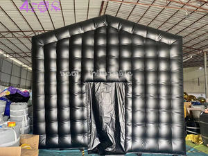Tente <span class=keywords><strong>de</strong></span> fête <span class=keywords><strong>gonflable</strong></span> en cube <span class=keywords><strong>de</strong></span> discothèque portable noire commerciale à LED - Product Image 6