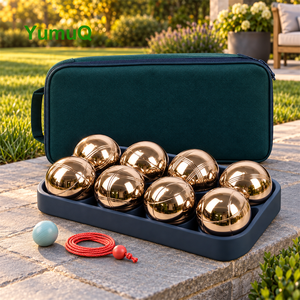 Ensemble de boules de pétanque en métal YumuQ, 73 mm, boules de boccia, jeu de pelote pour l'extérieur, pelouse, plage, avec sac de transport - Product Image 6