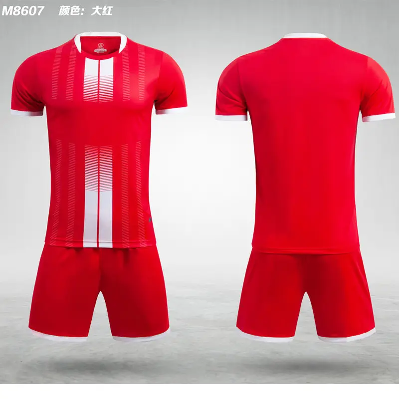 Uniforme de futebol personalizado em branco, conjunto de camisa de futebol de sublimação, conjuntos de camisas de futebol personalizadas para homens, uniformes de futebol