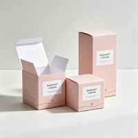 Boîte d'emballage en papier crème radiant personnalisée en gros, finition UV, production en 72h, boîte en carton blanc recyclable