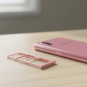 Bandeja para tarjetas Sim y Micro SD para Samsung Galaxy A04s Rosa - Product Image 3